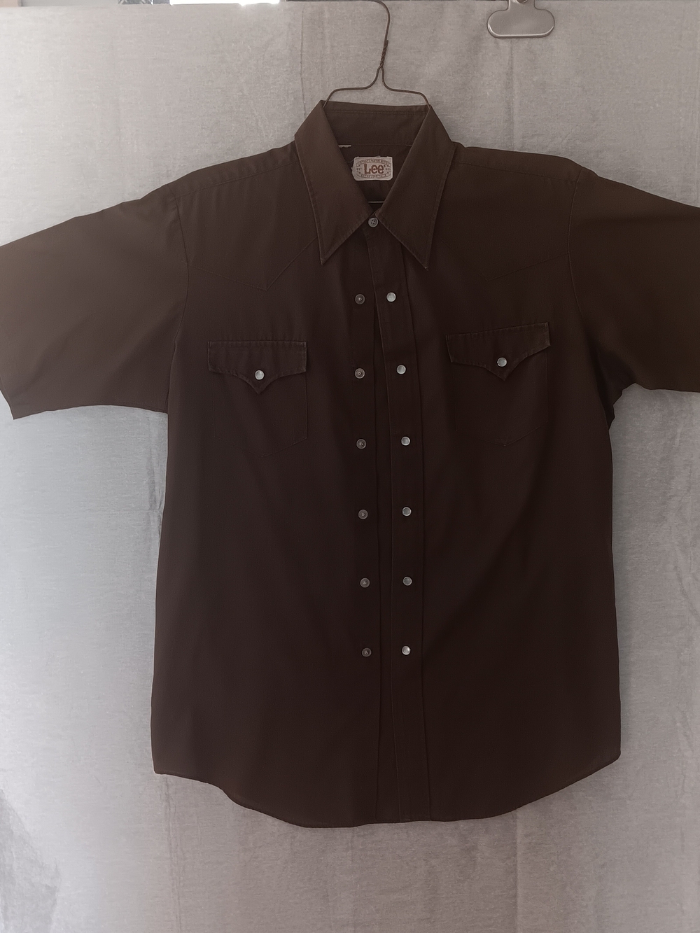 Lee Men's Short Sleeve Western Shirt - Dark Brown
